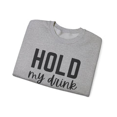 "Hold My Drink, I Gotta Pet This Dog" Unisex Heavy Blend™ Crewneck Sweatshirt