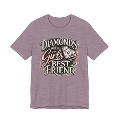 Diamonds Are a Girl's Best Friend T-Shirt – Retro Script Diamond Graphic Tee