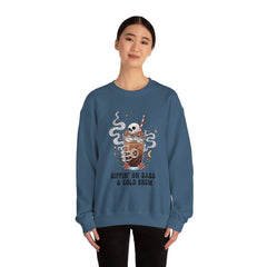 Sassy Coffee Sweatshirt - Cozy Unisex Crewneck, Halloween Fashion, Gift for Coffee Lovers, Fall Apparel, Cute Casual Style