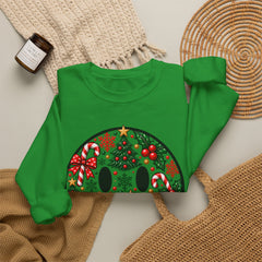 Christmas Smiley Crewneck Sweatshirt — Festive Holiday Smile Graphic