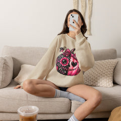 Pink Sugar Skull Pumpkin Sweatshirt ~ Halloween Vibes