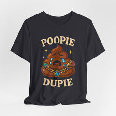 Funny Poop Doopie Emoji Tee, Quirky Graphic, Humorous Apparel, Playful Wear, Fizzing jewelry