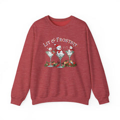 Lit & Frostbit Design | Festive Christmas Martinis, Winter Parties, Snowman Apparel, Christmas Party Sweatshirt