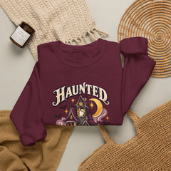 Haunted But Homey Sweatshirt — Cozy Halloween Haunted House Crewneck