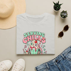 T-Shirt — "Serving Chills" Retro Dessert Graphic Tee (Extra Whipped Cream) - BP - Halloween