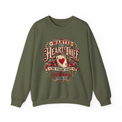"Wanted: The Heart Thief" Vintage Valentine Graphic