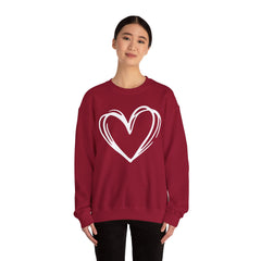 Hand Drawn Heart  - Valentine's Day Sweatshirt