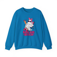 Boo-gie Bitch Ghost Crewneck Sweatshirt — Cute Retro Halloween Graphic