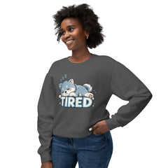 Tired Sleeping Puppy Sweatshirt — Cute Kawaii Nap Dog Crewneck