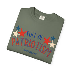 Full of Patriotism and Beer T-shirt - Military Branches, Right to Bear Arms, American Flag