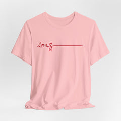 Love Signature T-Shirt – Minimal Red Script Tee