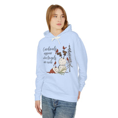 Inspirational Hoodie: Cardinals Appear When Angels Are Near - Comfort Colors