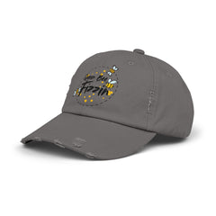 Distressed Cap with Queen Bee Fizzin Design, Vintage Hat, Bee Lovers, Jewelry Reveals