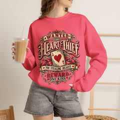 "Wanted: The Heart Thief" Vintage Valentine Graphic