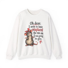Sarcastic Crewneck Sweatshirt - Don’t Give A Rats Ass
