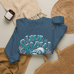 Let It Snow Snowman Crewneck Sweatshirt — Cozy Holiday Winter Pullover