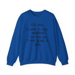 Sarcastic Crewneck Sweatshirt - Don’t Give A Rats Ass