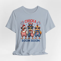 Chicka Boom Boom Patriotic Chickens Tee - 4th of July USA Shirt