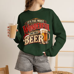 It’s the Most Wonderful Time for a Beer Crewneck Sweatshirt - Christmas