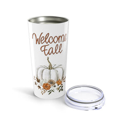 Welcome Fall  20oz Tumbler - White Pumpkin