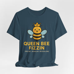 Queen Bee Fizzin' Unisex T-Shirt - Cute Bee Graphic Tee for Bee Lovers