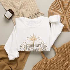 O Come Let Us Adore Him Crewneck Sweatshirt — Nativity Christmas Sweatshirt