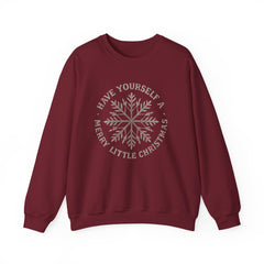 “Have Yourself a Merry Little Christmas” Snowflake Gildan Crewneck Sweatshirt