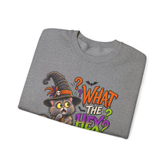 Halloween Cat 'What the Hex?' Crewneck Sweatshirt