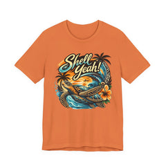 Shell Yeah! Turtle Graphic Tee — Tropical Beach Surf T-Shirt