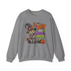 Halloween Cat 'What the Hex?' Crewneck Sweatshirt