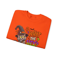 Halloween Cat 'What the Hex?' Crewneck Sweatshirt