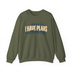 "Sorry I Have Plans With My Dog" Cozy Dog Lover Crewneck Sweatshirt