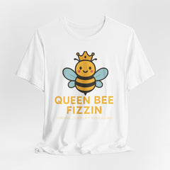 Queen Bee Fizzin' Unisex T-Shirt - Cute Bee Graphic Tee for Bee Lovers