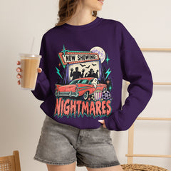 Nightmares Retro Movie Crewneck Sweatshirt- Halloween Vibes