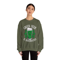 Green Beer Is Underrated Crewneck Sweatshirt - Unisex St. Patrick's Day Apparel