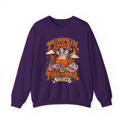 Pumpkin Spice & Paranormal Nights Crewneck Sweatshirt - Halloween