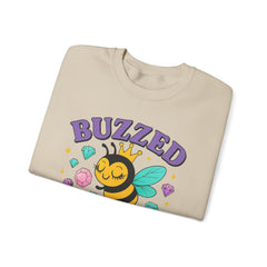 Buzzed on Bling Crewneck Sweatshirt by Gildan - Fun Gift for Bee Lovers, Jewelry Reveals