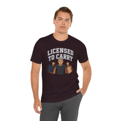 Funny Marriage License Unisex Te, License to carry