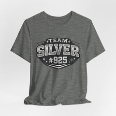 Team Silver #925 T‑Shirt — Vintage Sports Shield Tee - BP Jewelry