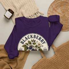 Blackberry Picking Club Crewneck Sweatshirt — Vintage Fruit Patch Design