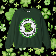 Happy St. Patrick's Day Unisex Crewneck- Leprechaun Hat