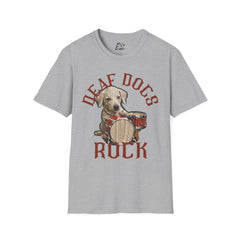 FB Rockstar Dog Unisex T-Shirt - Deaf Dogs Definitely Rock Design