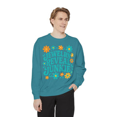 Jewelry Reveal Junkie Sweatshirt - by Comfort Colors- Retro, 70s