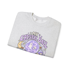 Doomed Crystal Ball Crewneck Sweatshirt — Cute Pastel Gothic Fortune-Telling Graphic