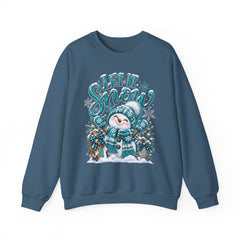Let It Snow Snowman Crewneck Sweatshirt — Cozy Holiday Winter Pullover