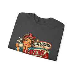 Retro Rosie 'Leave Me Alone' Vintage Pin-Up Graphic Sweatshirt- Valentine