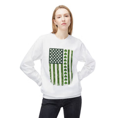 St. Patrick's Day Shamrock Flag Crewneck Sweatshirt