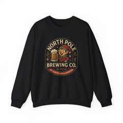 North Pole Brewing Co. Holiday Sweatshirt, Christmas Gift, Unisex Cozy Crewneck, Winter Apparel, Elf Festive Casual Wear