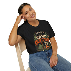 Camp Creep-It-Real T-Shirt — Welcome to Camp Halloween Graphic Tee- BP