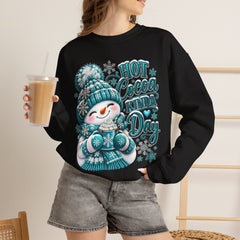 Hot Cocoa Kinda Day Sweatshirt- Winter- Christmas- Snowman